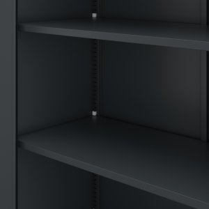 Biurowa szafa metalowa na akta ALEX, 450 x 1850 x 400 mm, antracyt 7