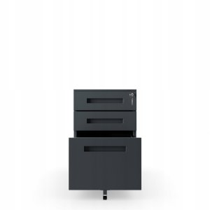 Kontenerek pod biurko KATE 390 x 600 x 500 mm, antracytowy 4
