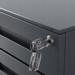 Kontenerek pod biurko KATE 390 x 600 x 500 mm, antracytowy 6