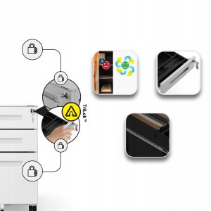 Kontenerek pod biurko KATE 390 x 600 x 500 mm, biały 15