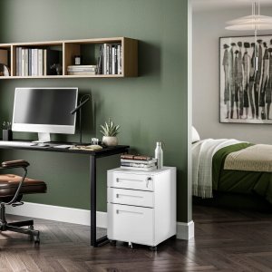 Kontenerek pod biurko KATE 390 x 600 x 500 mm, biały 2