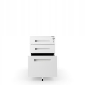 Kontenerek pod biurko KATE 390 x 600 x 500 mm, biały 5