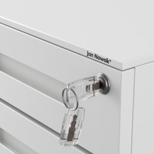 Kontenerek pod biurko KATE 390 x 600 x 500 mm, biały 6