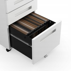 Kontenerek pod biurko KATE 390 x 600 x 500 mm, biały 7