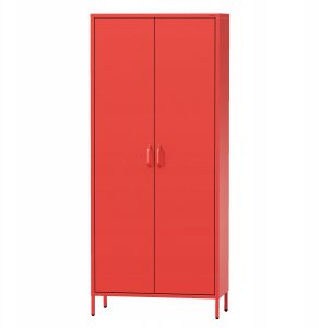 Szafa na ubrania FLAVIO, 800 x 1850 x 450 mm, Modern: czerwona 2