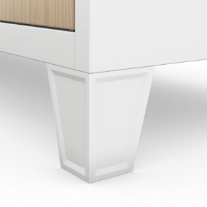 Jan Nowak Szafa ze schowkami ROBERT, 1360 x 1720 x 450 mm, Eco Design: biała/dąb sonoma 7