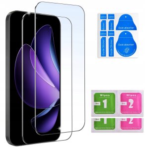 krainaGSM ZESTAW Etui do Oppo Reno 13 FS 5G|F 5G Matowe Czarne Silikon 2 SZTUKI SZKŁO 8