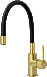 Bateria kuchenna stojąca z elastyczną wylewką, Kolor: złoty 12