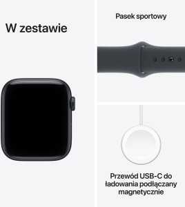 Smartwatch Apple Watch SE 3 GPS + Cellular 44mm Midnight Alu Sport M/L Granatowy  (MEPJ4MP-A) 8