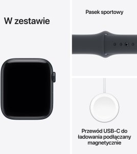 Smartwatch Apple Watch SE 3 GPS 40mm Midnight Alu Sport S/M Granatowy  (MEH94MP-A) 8