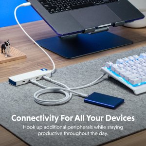 D TARGUS HyperDrive Flex 4 Port USB-C Hub Blue 2