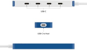 D TARGUS HyperDrive Flex 4 Port USB-C Hub Blue 3