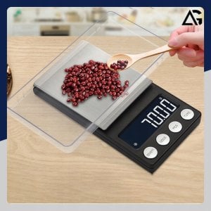 DOKŁADNA WAGA JUBILERSKA 500g 0,01g PRECYZYJNA KUCHENNA DOMOWA PODŚWIETLANA 12