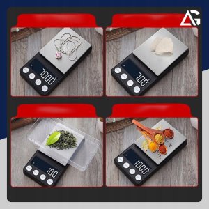 DOKŁADNA WAGA JUBILERSKA 500g 0,01g PRECYZYJNA KUCHENNA DOMOWA PODŚWIETLANA 2