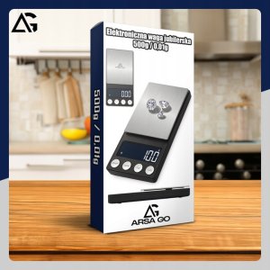 DOKŁADNA WAGA JUBILERSKA 500g 0,01g PRECYZYJNA KUCHENNA DOMOWA PODŚWIETLANA 8