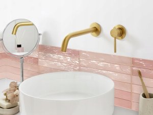 Bateria umywalkowa Beliani Bateria umywalkowa podtynkowa TRAFUL Mosiądz Złoty 2