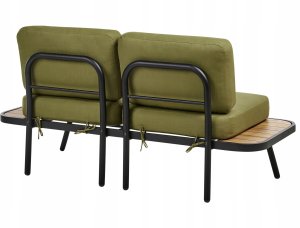 Zestaw ogrodowy ze stolikiem dla 4 osób MINOZZO Certyfikowane drewno akacjowe Oliwkowy 6