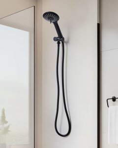 Słuchawka prysznicowa z wężem TUMPLE 3 funkcje Czarny 2