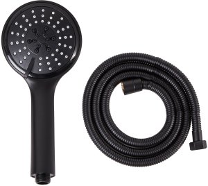 Słuchawka prysznicowa z wężem TUMPLE 3 funkcje Czarny 4