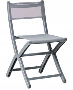 Zestaw 4 krzeseł ogrodowych TALCA Ciemnoszary 4