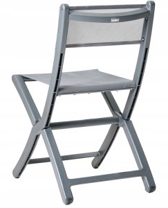 Zestaw 4 krzeseł ogrodowych TALCA Ciemnoszary 6