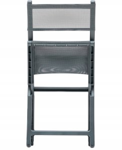 Zestaw 4 krzeseł ogrodowych TALCA Ciemnoszary 8