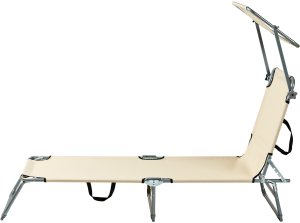 Leżak ogrodowy FOLIGNO Metal Beżowy 7