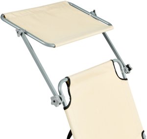 Leżak ogrodowy FOLIGNO Metal Beżowy 9