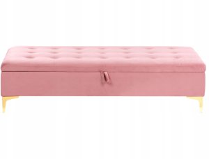 Otomana ze schowkiem ABERDEEN Welur Różowy 2