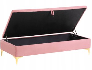 Otomana ze schowkiem ABERDEEN Welur Różowy 3