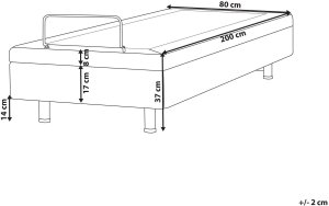 Łóżko regulowane bez zagłówka DUKE II 80 x 200 cm Beżowy 3
