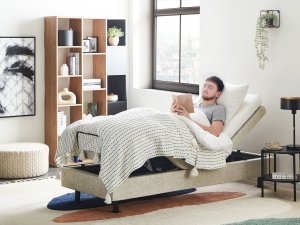 Łóżko regulowane bez zagłówka DUKE II 80 x 200 cm Beżowy 4