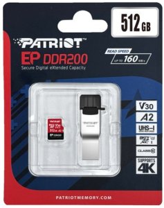 Karta Patriot EP DDR200 MicroSDXC 512 GB Class 10 UHS-I/U3 A2 V30 (PEF512GEP33MCX) 3