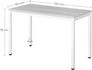 Leobert Zestaw Stół TESSA 120cm x 60cm - rustykalny / czarne nogi + 4 krzesła WAT czarne / nogi czarne 9
