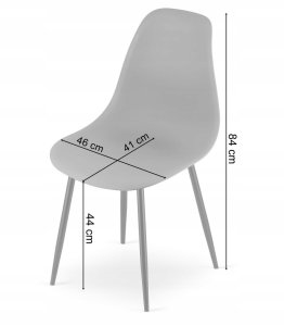 Leobert Zestaw Stół TESSA 120cm x 60cm - rustykalny / czarne nogi + 4 krzesła WAT czarne / nogi czarne 10