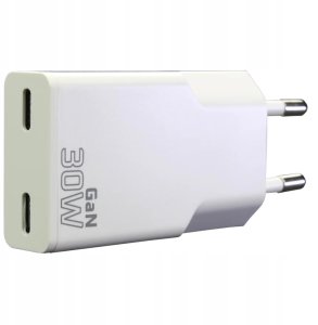 Ładowarka sieciowa 2 x USB-C Quick Charge 4+ 30W SUPER SLIM biała 4