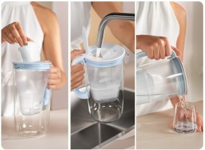 Dzbanek filtrujący Brita Glass + 3 x filtr MAXTRA PRO Pure Performance Niebieski 6