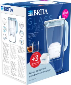Dzbanek filtrujący Brita Glass + 3 x filtr MAXTRA PRO Pure Performance Niebieski 10