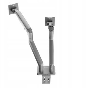 Metalowy uchwyt na dwa monitory JAKE, szary 2