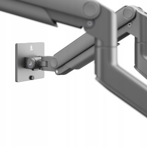 Metalowy uchwyt na dwa monitory JAKE, szary 4