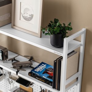 Metalowa nadstawka na biurko JENNY, 950 x 980 x 220 mm, biała 11