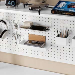 Metalowa nadstawka na biurko JENNY, 950 x 980 x 220 mm, biała 12