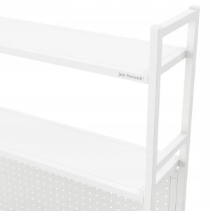 Metalowa nadstawka na biurko JENNY, 950 x 980 x 220 mm, biała 7