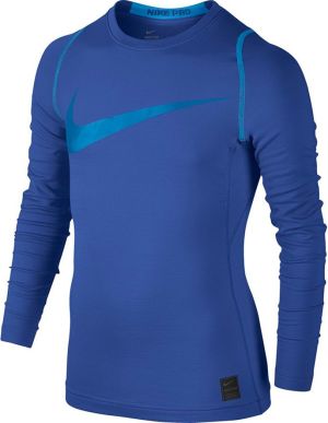 Nike Koszulka dziecięca JR NP HPRWM TOP LS HBR niebieska r. S 1