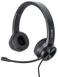 Słuchawki Lindy 20439 słuchawki/zestaw słuchawkowy Przewodowa Opaska na głowę Biuro/centrum telefoniczne USB Type-C Czarny 5