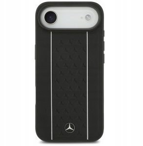 Mercedes Etui Leather Star Pattern Stripes MagSafe do iPhone Air czarny 3