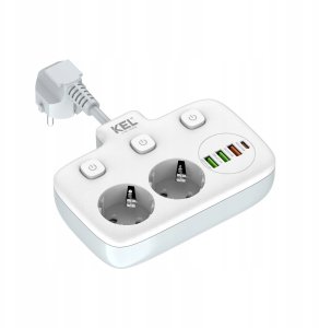 Rozgałęźnik podwójny na kablu z indywidualnymi włącznikami + USB R-273SWS/CA 3