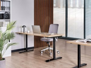 Biurko Beliani Destinas Czarno-Beżowe 160 cm x 72 cm 4