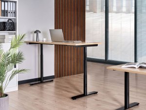 Biurko Beliani Destinas Czarno-Beżowe 160 cm x 72 cm 6