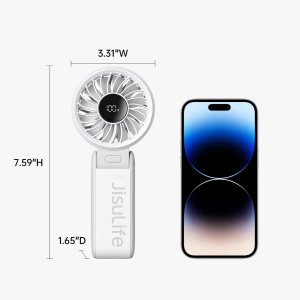 Mini wentylator Jisulife Handheld Fan Life7 5000mAh przenośny wiatraczek USB - szary 10